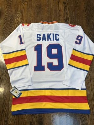 Домашняя футболка CCM Joe Sakic Throwback Colorado Avalanche размер 52 большая прошитая - Изображение 1 из 4