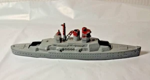 Tootsie Toy Battleship WWII Destroyer Cruiser Navy Metal 6" Long Vintage - Picture 1 of 9