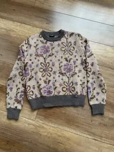 Chanel Knit Flower Cashmere Wool Sweater Women Multicolor Size S - Picture 1 of 9