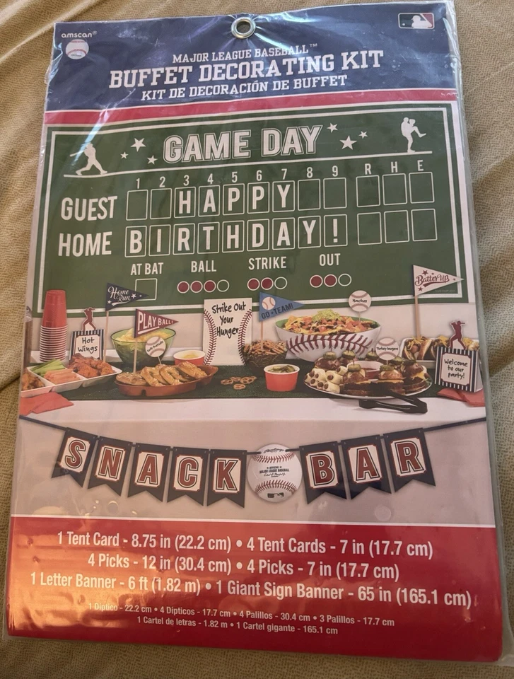 Kit de decoración buffet de béisbol de las Grandes Ligas Amscan ni. 410100 Foto 1 de 1