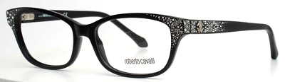 ROBERTO CAVALLI Peacock 928 001 Negro Mujer Semi Gato Anteojos 54-16-140 Foto 1 de 4
