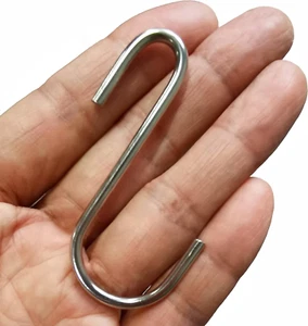 Pack of 10 Heavy Duty S-Shape Hooks, Stainless Steel, 2.4" Pan Pot Holder Rack H - Picture 1 of 12