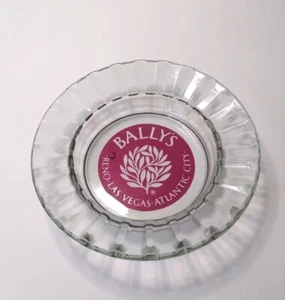 Vintage Ash Tray BALLY'S Casino Hotel Las Vegas Atlantic City Glass Round Red - Picture 1 of 7