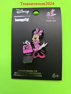 LOUNGEFLY Disney BISAGRAS Minnie Mouse Figaro Cartera Esmalte Prendedor ¡NUEVO! Foto 1 de 3