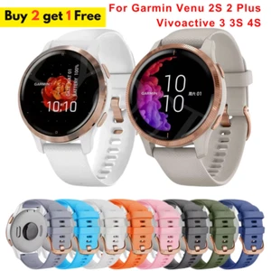18mm 20mm Silicone Strap For Garmin Venu 2S 2 Plus Vivoactive 3S 4S 3 Sport Band - Picture 1 of 18
