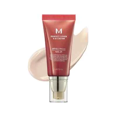MISSHA M Perfect Cover BB Cream 50ml No.21 – Korean Foundation SPF42 PA+++ - Image 1 of 4