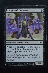 Magic The Gathering MTG DISCIPLE OF THE VAULT Mirrodin LP Lightly Played - Picture 1 of 2