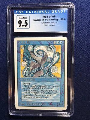 MTG Unlimited Wall of Air CGC 9.5 GEM MINT (Blue Label 10)  1993 - Image 1 of 2
