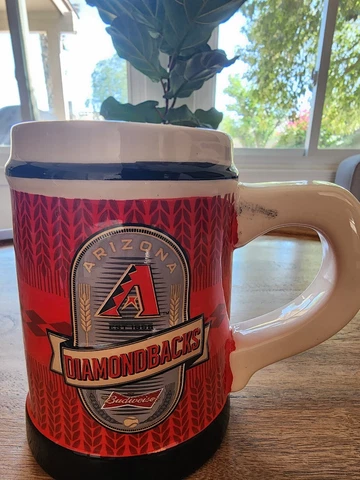 RARE Arizona Diamondbacks Budweiser Coffee Mug Cup Beer Stein | 1998 | 20oz Cover