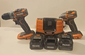 RIDGID R8723 y R8701 Sub Compacto Sin Escobillas 18V Taladro y Juego de Destornillador de Impacto de 1/4" - Imagen 1 de 16