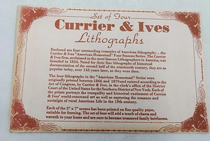 Litografía Currier & Ives American Homestead 4 estaciones primavera verano otoño invierno - Imagen 1 de 7