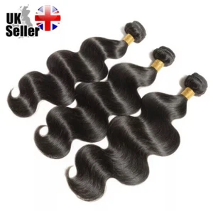 10A Brazilian Body Wave Human Hair Extensions 3 Bundles THICK 100Gms Weft “18” - Picture 1 of 6
