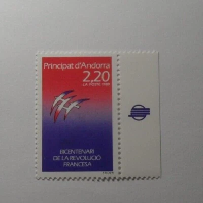 STAMPMART :  ANDORRA 1989 SC#370 BICENTENAIRE REVOLUTION FRANCE MNH STAMP - Image 1 of 2