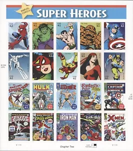 2007 US Scott #4159 Marvel Comics Super Heroes 41¢ Sheet of 20 MNH - Picture 1 of 1