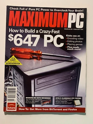 740 MAXIMUM PC Magazine February 2010 Used in like new condition - Image 1 of 3
