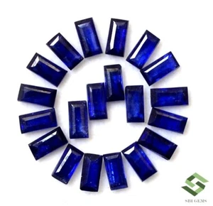 Lotto 5x2,50 mm baguette taglio zaffiro blu naturale 20 pz 6,75 CTS gemme sfuse in perfette condizioni - Foto 1 di 6
