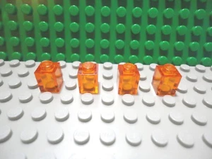 Lego 4 Trans Naranja 1x1 bloque de ladrillo NUEVO - Imagen 1 de 1