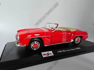 MAISTO 1:18 Scale 1955 Mercedes Benz 190SL in Red  - Diecast Model Car - Picture 1 of 10