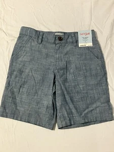 Cat & Jack Kids Flat Front Shorts Blue Adjustable Waist NWT - Picture 1 of 7
