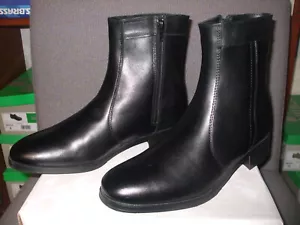 MENS SCIMITAR BLACK ZIP BOOTS SIZE 8 - Picture 1 of 5