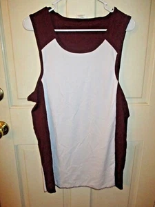 851J2 Champion 11305 All Mesh Reversible Jersey  MD WhiteMaroon - Picture 1 of 3