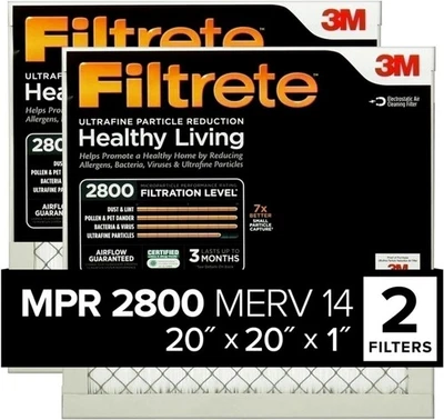 Filtrete 20x20x1 Air Filter, MPR 2800, MERV 14, Healthy Living Ultrafine... - Image 1 of 4