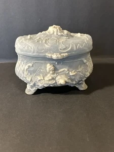Vtg Incolay Hinged Jewelry Trinket Box Fairy Numbered - fairy - Picture 1 of 10