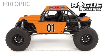 Vanquish H10 Optic 1:10 Scale Body Graphic Wrap Skin- General Lee - Image 1 of 2