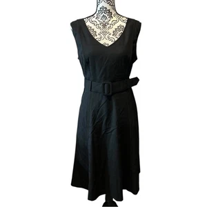 Antonio Melani Fit and Flare Midikleid mit Gürtel kariert geprägt Gr. 12 schwarz - Bild 1 von 11