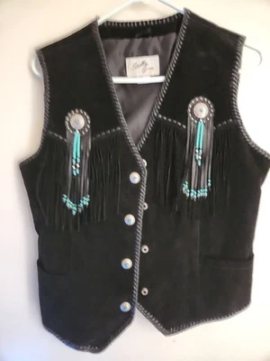 Chaleco de cuero Scully Western - para mujer talla S Foto 1 de 4