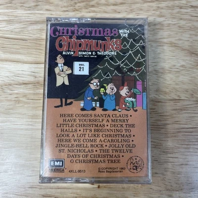 Christmas With The Chipmunks Alvin, Simon, & Theodore~Cassette Tape New Sealed - Image 1 of 4