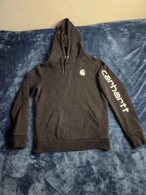 Carhartt Clarksburg Spellout Hoodie Sweatshirt Women Medium Black Relaxed 102791 - Image 1 of 4