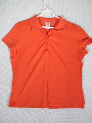 Vintage Faded Glory Womens XLarge 16/18 Collard Short Sleeve Shirt Orange - Image 1 of 4