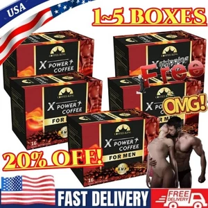 X Power Kaffee für Männer Kräuterergänzung Kaffee Energie Maca mehr Kontrolle 16 Beutel - Bild 1 von 11