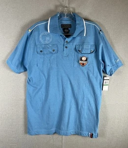 COOGI Kids Youth Boys Size 14 16 Large Polo Shirt Blue Logo Plaid Golf Prep NEW - Picture 1 of 10