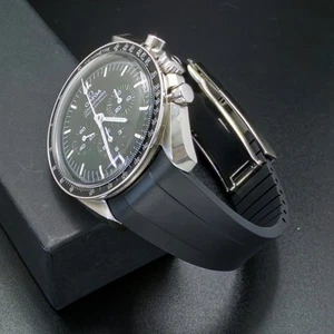 Omega Speedmaster Moonwatch Watch Strap Band Oysterflex Rubber Clasp 20mm - Picture 1 of 13