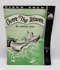 Over The Waves Vintage Piano Solo Sheet Music Juventino Rosas 1936 - Picture 1 of 7