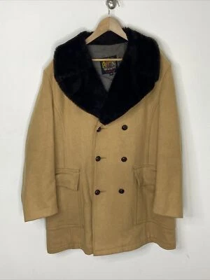 Винтажный Mari Usque Ad Mare мужчин 44 классический шерсти PeaCoat клетку с подкладкой пальто Канада - Изображение 1 из 4