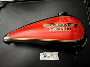 Harley OEM NOS Factory RS Black with Red Insert 3 1/2 Gal FatBob Gas Tank E80's - Picture 1 of 5