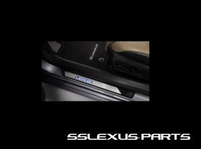 Lexus ES350 (2019-) ALFÉIZARES DE PUERTA ILUMINADOS DE ACERO INOXIDABLE GENUINO FABRICANTE DE EQUIPOS ORIGINALES (Negro) Foto 1 de 2