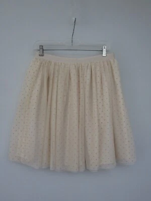 Mademoiselle x R La Redoute Mujer 8 Beige Marfil Lunares Encaje Falda Completa Pequeña Foto 1 de 4