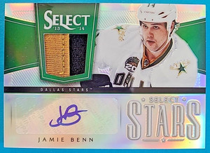 2013-14 Jamie Benn Panini Select Auto Jersey Patch Autograph /10 Only 10 Made!!!