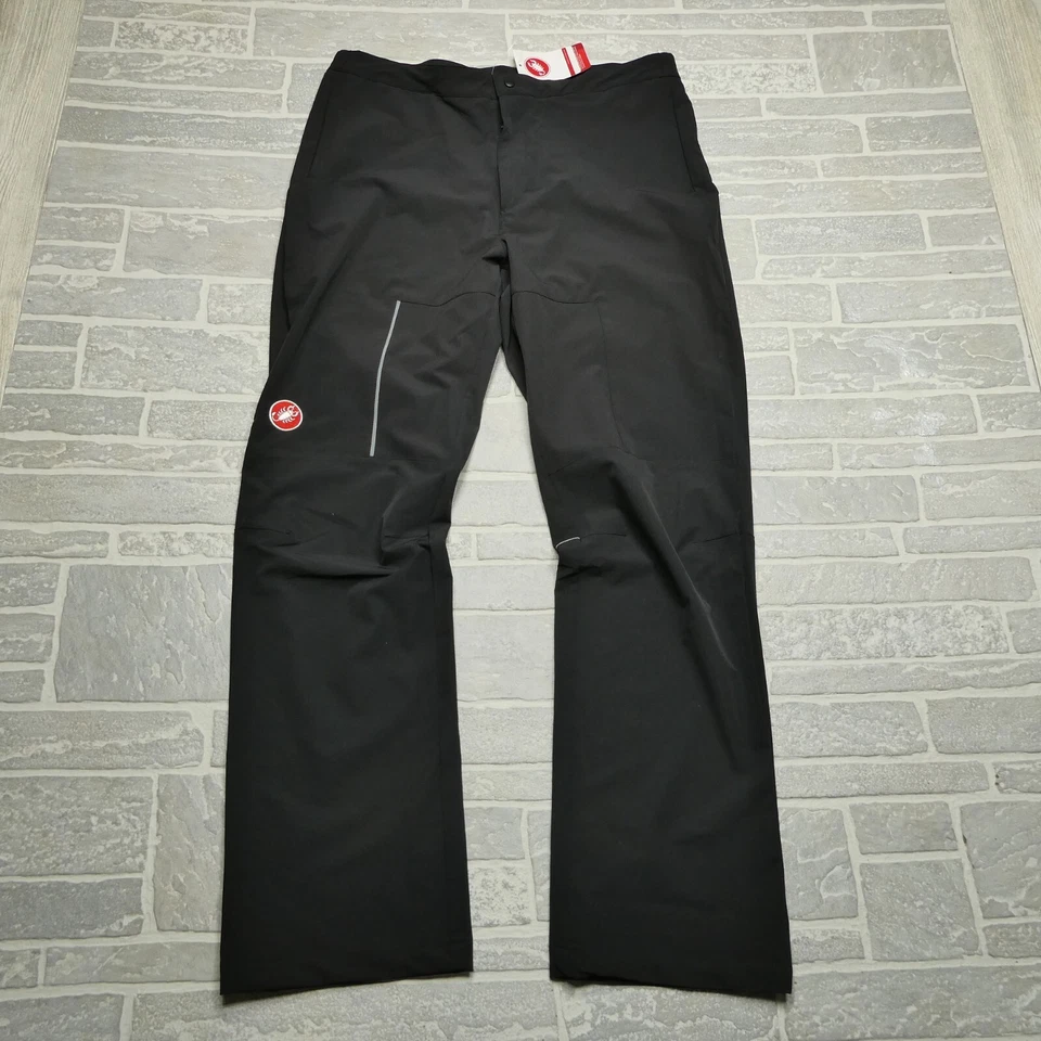 Pantalones de calentamiento Castelli Race Day talla 38x34 negros poliéster elástico tecnología nuevos con etiquetas Foto 1 de 4