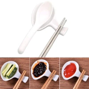10Pcs Ceramic Chopsticks Holder,Chinese Porcelain Chopstick Rest Spoon Fork K... - Picture 1 of 7