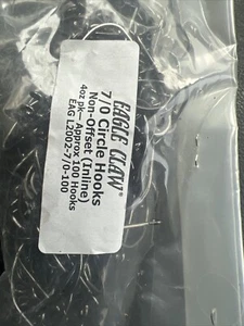 500 pack Eagle Claw 7/0 Non Offset In Line Circle Hooks Eag L2002-7/0 HTF Discon - Picture 1 of 3