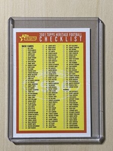 2001 Topps Heritage Checklist #NNO *HARD TO FIND*