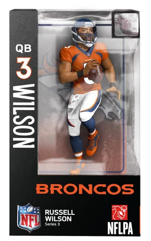 Russell Wilson Denver Broncos Series 3 Unsigned Imports Dragon 7" Player Figure Cover