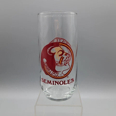 Vintage Florida State University Seminoles 6" Glass 16 oz Tumbler Cover