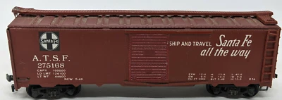 VARNEY: AT&SF SANTA FE #275168 SUPER-CHIEF. BROWN BOXCAR HO VINTAGE - Image 1 of 4