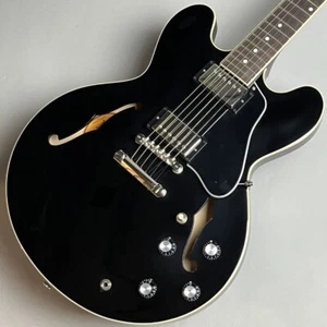 Gibson Acoustic Electric Guitar ES 335 Vintage Ebony with Hard Case From JAPAN - Picture 1 of 10